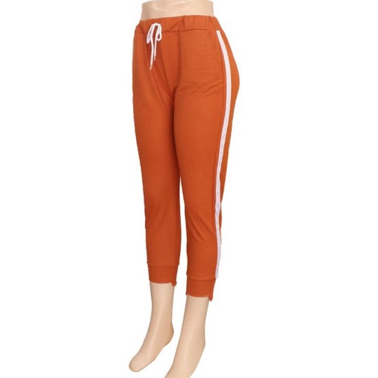 Orange Women Cotton Joggers