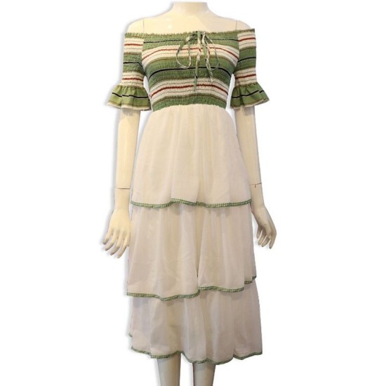 Green Off- Shoulder Dress