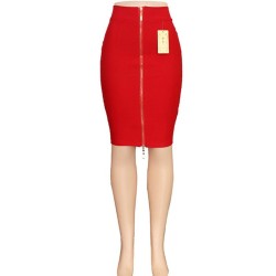 Women Pencil Skirt Zip Closure Front Women Pencil Skirt Zip Closure Front