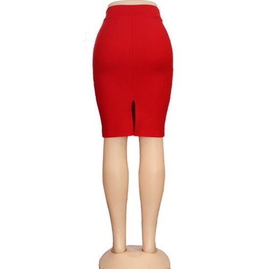 Women Pencil Skirt Back Cut