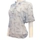 Women Chiffon Floral Printed Blue Shirt