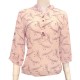 Women Chiffon Floral Printed Pink Shirt