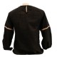 Black Cotton Embroidery Tops