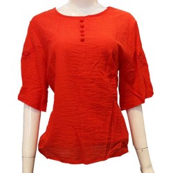 Chiffon Cotton Embroidered T-Shirt Chiffon Cotton Embroidered T-Shirt