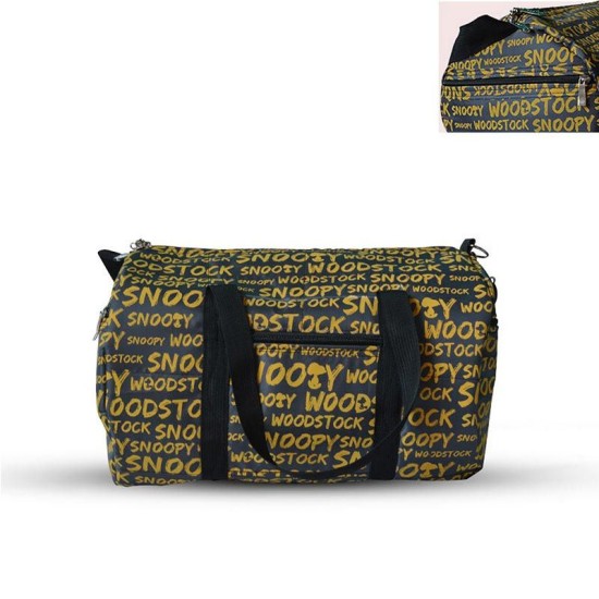 Yellow-Black Snoopy Duffle Bag