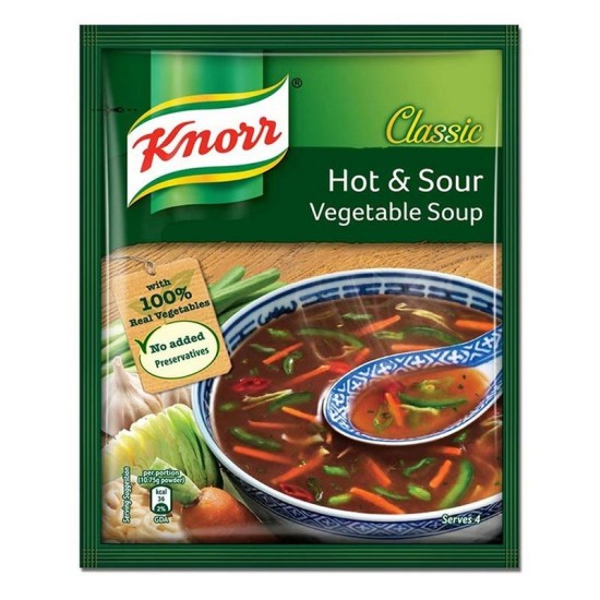 Knorr Hot and Sour Veg Soup Pouch 43gm