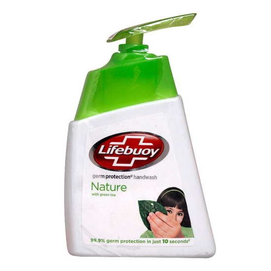 Lifebuoy Germ Protection Handwash Nature With Green Tea 215ml