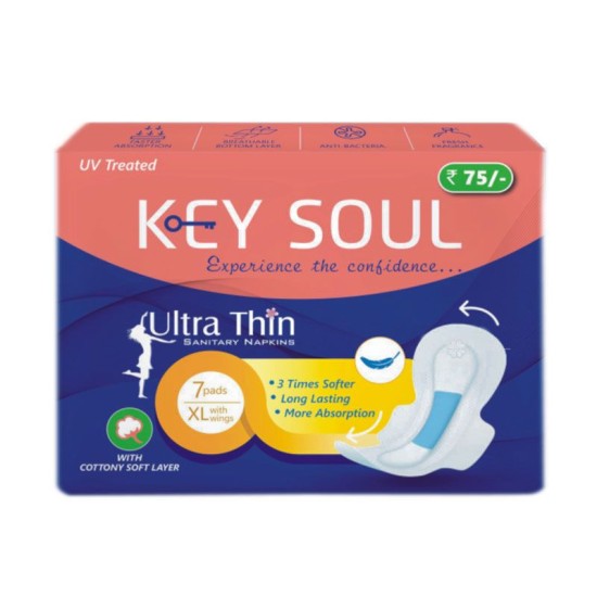 Key soul ultra thin sanitary pad-pack of 7 pad